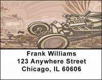 Vintage Roadster Cars Address Labels | LBBAD-48