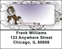 Gothic Grunge Girl Address Labels | LBBAD-49