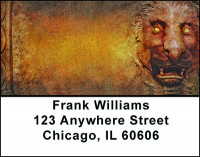 Gothic Lion Sculpture Address Labels | LBBAD-51
