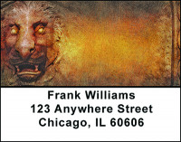 Gothic Lion Sculpture Address Labels | LBBAD-51