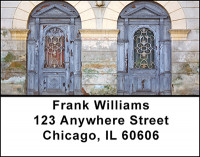 Retro Vintage Buildings Address Labels | LBBAD-55