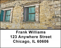 Retro Vintage Buildings Address Labels | LBBAD-55