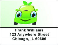 Smiley Eco Friendly Car Address Labels | LBBAD-68