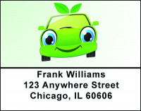 Smiley Eco Friendly Car Address Labels | LBBAD-68