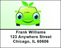 Smiley Eco Friendly Car Address Labels | LBBAD-68