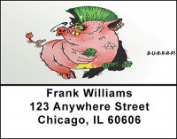 Punk Pig Beer Drinker Address Labels | LBBAD-73