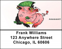 Punk Pig Beer Drinker Address Labels | LBBAD-73