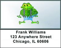 Cartoon Frogs Address Labels | LBBAD-74