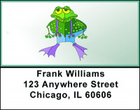 Cartoon Frogs Address Labels | LBBAD-74