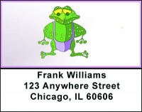 Cartoon Frogs Address Labels | LBBAD-74