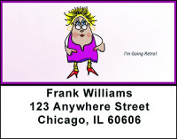 Retro Ladies Address Labels | LBBAD-75