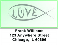 Religious Fish Symbol Address Labels | LBBAD-80