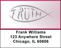 Religious Fish Symbol Address Labels | LBBAD-80