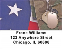 Military Dog Tags Address Labels | LBBAE-60