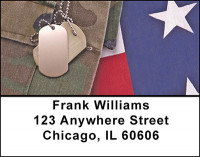 Military Dog Tags Address Labels | LBBAE-60
