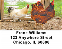 Chickens And Roosters Address Labels | LBBAE-73