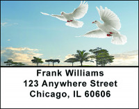 White Doves Inspiration Address Labels | LBBAE-76