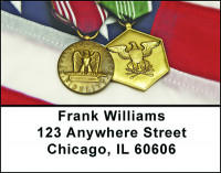 Military Service Medals Address Labels | LBBAE-79