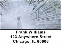 White Peacock Elegance Address Labels | LBBAE-88