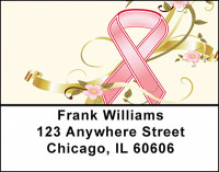 Breast Cancer Ribbon Address Labels | LBBAF-13