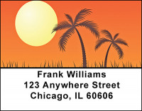 Palm Trees Address Labels | LBBAF-16