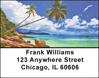 Palm Trees On The Beach Address Labels | LBBAF-17