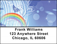 Rainbow Butterfly Abstract Address Labels | LBBAF-24