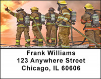 Firemen In Action Address Labels | LBBAF-40