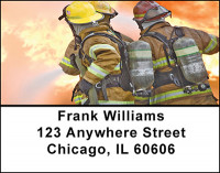Firemen In Action Address Labels | LBBAF-40