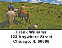 Cowboys On The Prairie Address Labels | LBBAF-64
