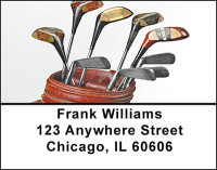Vintage Golf Clubs Address Labels | LBBAF-77