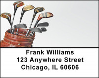 Vintage Golf Clubs Address Labels | LBBAF-77