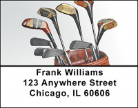 Vintage Golf Clubs Address Labels | LBBAF-77