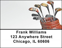 Vintage Golf Clubs Address Labels | LBBAF-77
