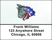 Vote Democrat Address Labels | LBBAF-80