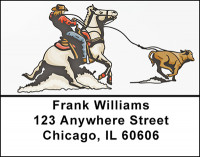 Cowgirl Rodeo Action Address Labels | LBBAF-95
