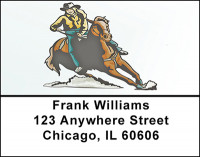 Cowgirl Rodeo Action Address Labels | LBBAF-95