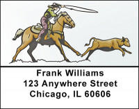 Cowgirl Rodeo Action Address Labels | LBBAF-95