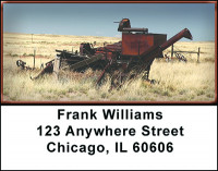 Old Farm Equipment Address Labels | LBBAH-29