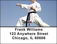 Black Belt Karate Address Labels | LBBAH-78