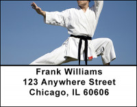 Black Belt Karate Address Labels | LBBAH-78