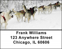 Alaskan Dog Sledding Address Labels | LBBAH-82