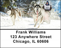 Alaskan Dog Sledding Address Labels | LBBAH-82