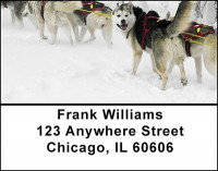 Alaskan Dog Sledding Address Labels | LBBAH-82