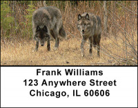 Timber Wolves Hunting Address Labels | LBBAH-90