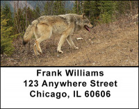 Timber Wolves Hunting Address Labels | LBBAH-90