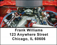 Muscle Car Engines Address Labels | LBBAI-12