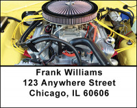 Muscle Car Engines Address Labels | LBBAI-12