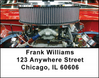 Muscle Car Engines Address Labels | LBBAI-12