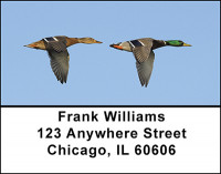 Mallard Ducks Flying Address Labels | LBBAI-21
